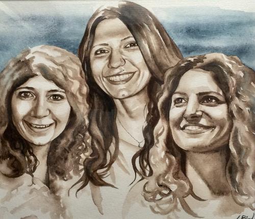 Sisters by Louiseportraits - Use the 'Create Similar' button to commission an artist to create your own artwork.