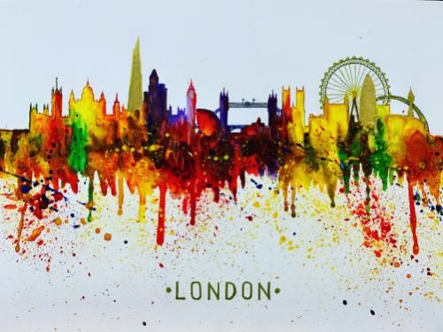 London Skyline 2 by Toulla - Use the 'Create Similar' button to commission an artist to create your own artwork.