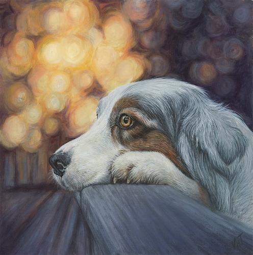 Artwork Blue Merle Australian Shepherd