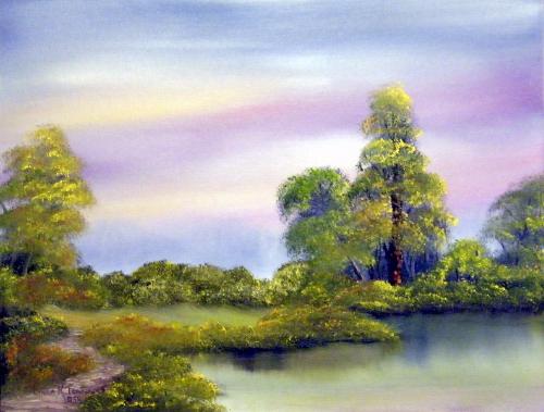 A Tranquil Setting-Summer by Linda - Use the 'Create Similar' button to commission an artist to create your own artwork.