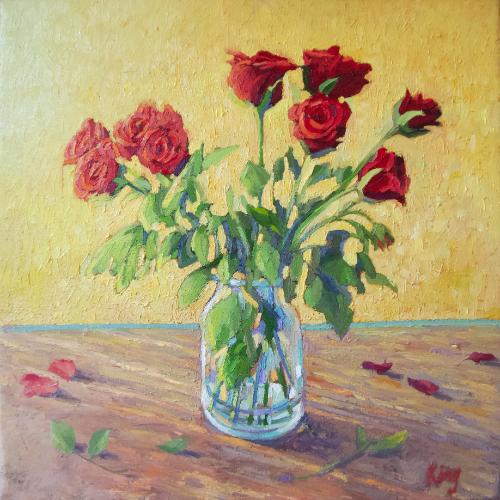 Red Roses by Brian - Use the 'Create Similar' button to commission an artist to create your own artwork.