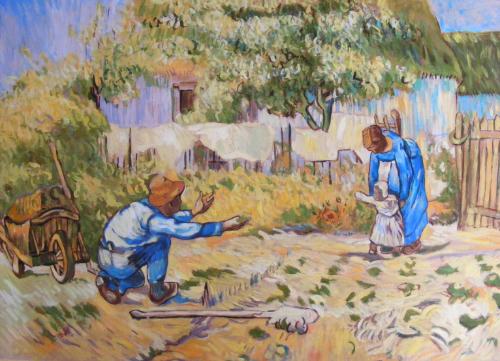 Copy of Van Gogh's 'First Steps (after Millet)' by Brian - Use the 'Create Similar' button to commission an artist to create your own artwork.