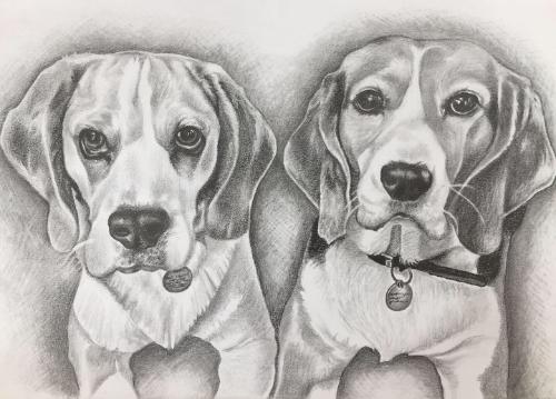 Artwork A Pair of Beagles