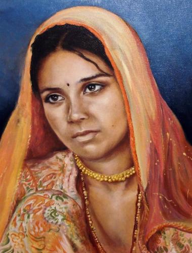 Indian Girl by Jarrod - Use the 'Create Similar' button to commission an artist to create your own artwork.