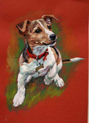 Artwork Jack Russell Pup