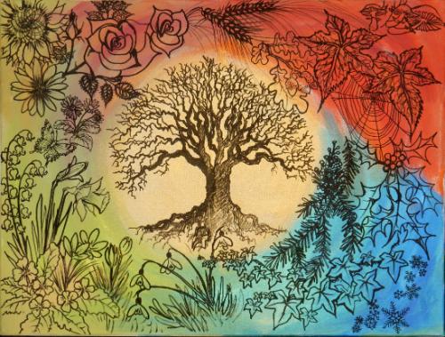 Artwork Tree of Life - Four Seasons