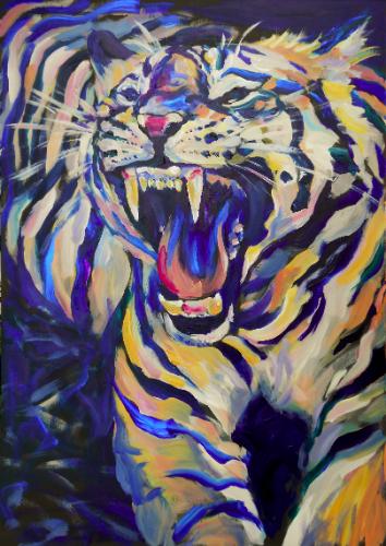 Roaring Tiger by Lois - Use the 'Create Similar' button to commission an artist to create your own artwork.