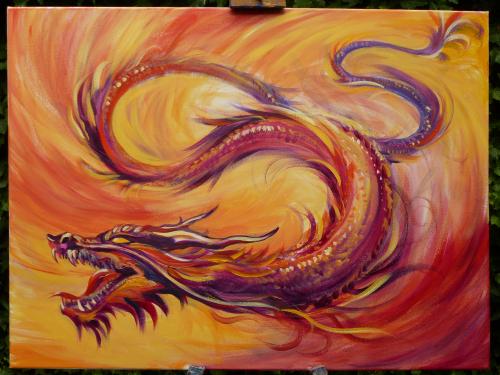 Artwork Dark Red Dragon