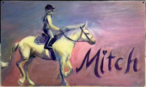 Artwork Mitch (Personalised Horse Stable Name Plaque)