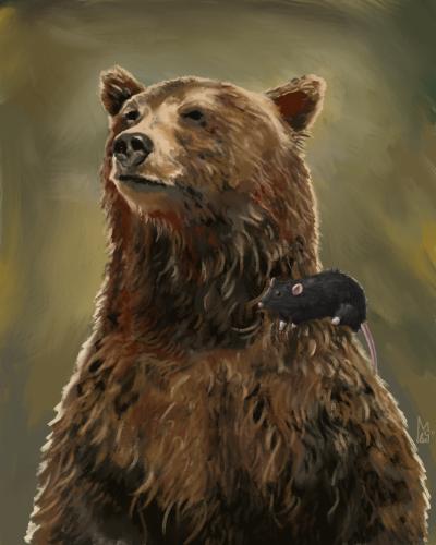 Artwork Digital Bear & Rat portrait