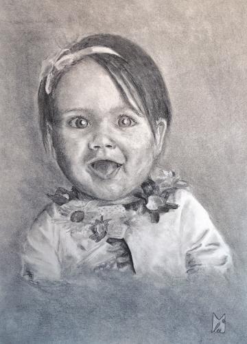 Artwork Charcoal Family portrait Example