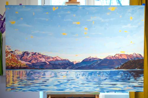 Lake Annecy by Paul - Use the 'Create Similar' button to commission an artist to create your own artwork.