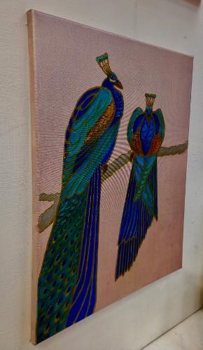 Two Peacocks by LeeC - Use the 'Create Similar' button to commission an artist to create your own artwork.