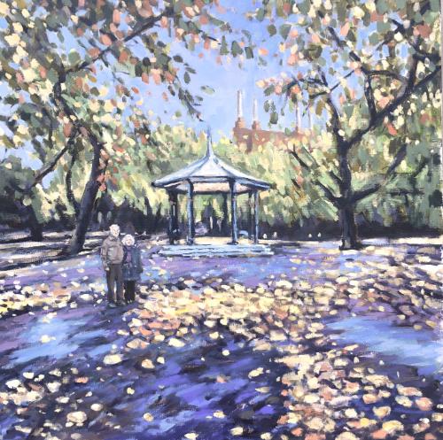 Couple in Battersea Park by Louise - Use the 'Create Similar' button to commission an artist to create your own artwork.