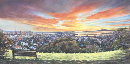 Auckland from Mt Hobson commission by Louise - Use the 'Create Similar' button to commission an artist to create your own artwork.