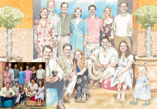 Artwork Family portrait in watercolour