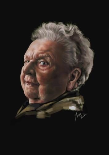 Artwork Study of older woman